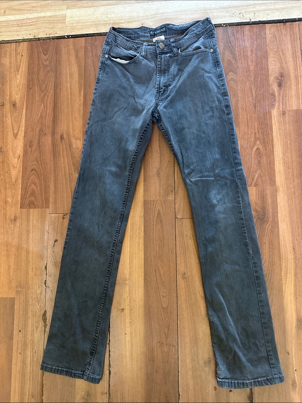 Vintage Men's Straight Jeans in Charcoal